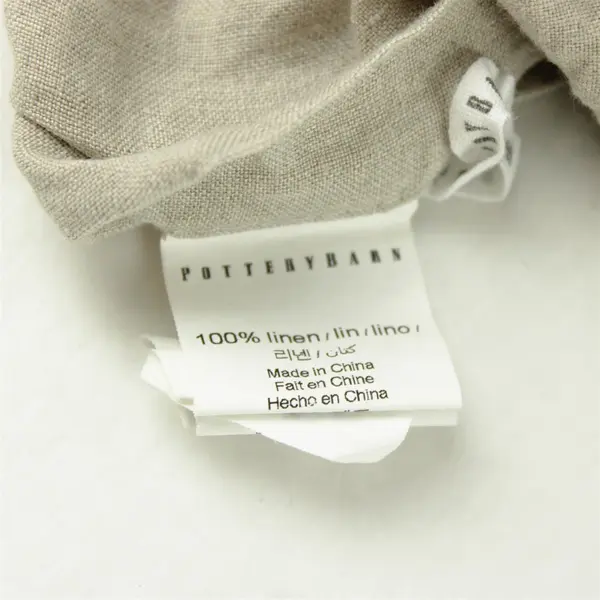 Lot of 2 Pottery Barn Soft Gray 100% Linen Hemstitched Pillow Sham Queen Size