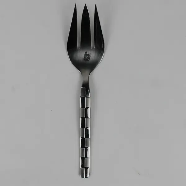 J A Henckels (Zwilling) Chess Pattern 18/8 SS Meat Serving Fork 8.5" Rare HTF