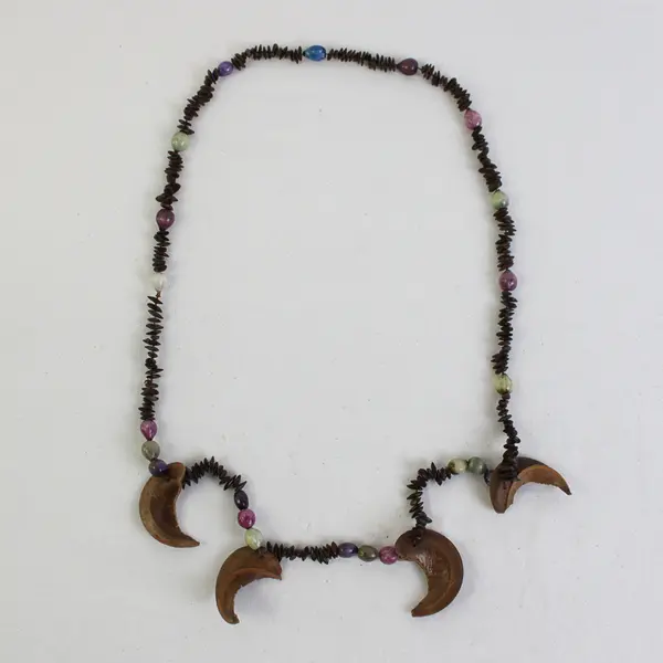 Lot of 6 Vtg Costume Jewelry Necklaces Wood Metal Various Colors and Textures