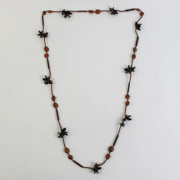 Lot of 6 Vtg Costume Jewelry Necklaces Wood Metal Various Colors and Textures