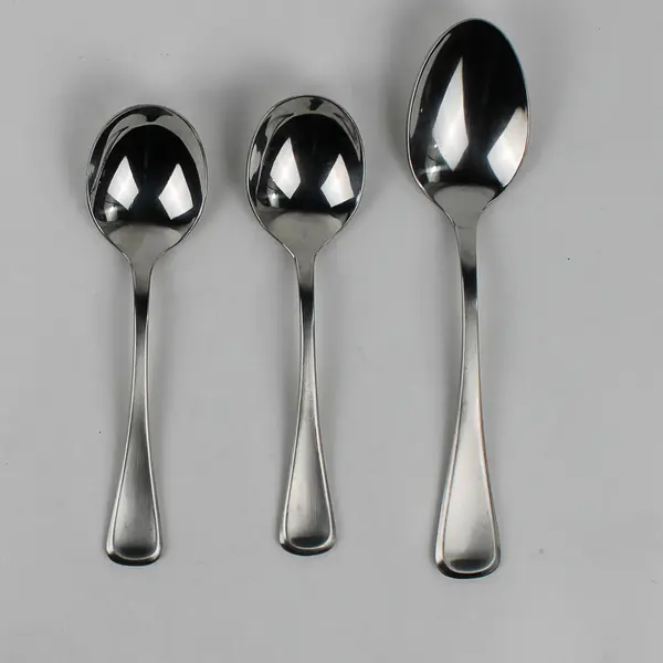 Lot of 3 Mikasa Cosmo Satin Pattern 18/10 SS 2 Sugar Spoons 1 Oval Soup Spoon