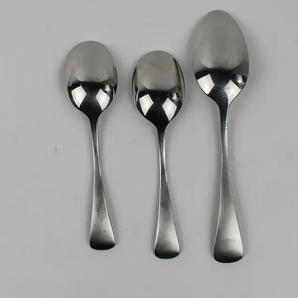 Lot of 3 Mikasa Cosmo Satin Pattern 18/10 SS 2 Sugar Spoons 1 Oval Soup Spoon