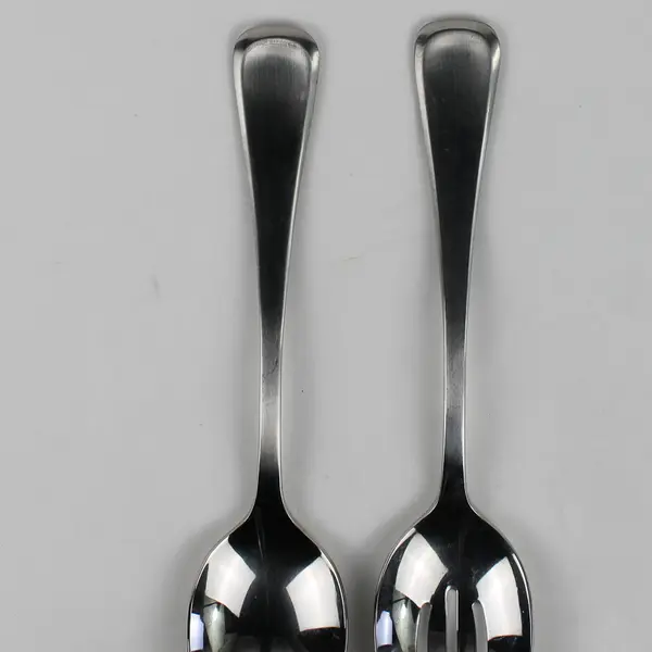 Lot of 2 Mikasa Cosmo Satin Pattern 18/10 Stainless Steel Serving Spoons 9"