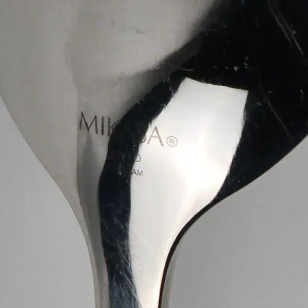 Lot of 2 Mikasa Cosmo Satin Pattern 18/10 Stainless Steel Serving Spoons 9"