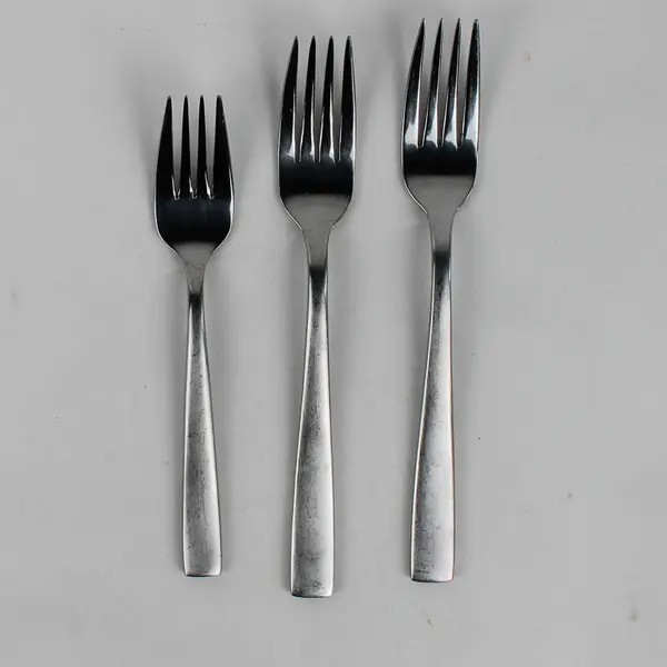 Lot of 3 Mikasa Unknown Pattern Forged Stainless 2 Dinner Forks 1 Salad Fork
