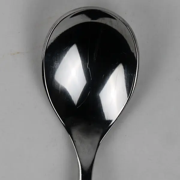 Lot of 2 Mikasa Unknown Pattern Forged Stainless Sugar Spoons 6.75" Good