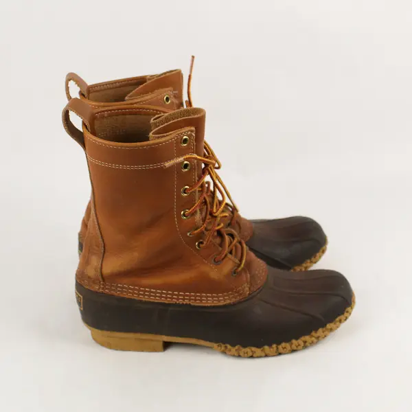 L.L.Bean 8" Bean Boots Men's Size 9N Narrow Brown Leather/Rubber Duck Boots