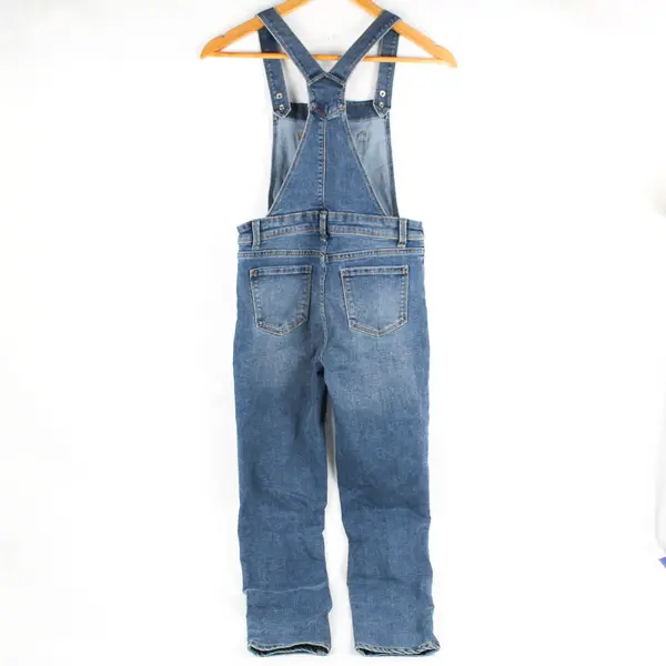 Jumping Beans Child's Size 12 Medium Wash Denim Overalls with Patches