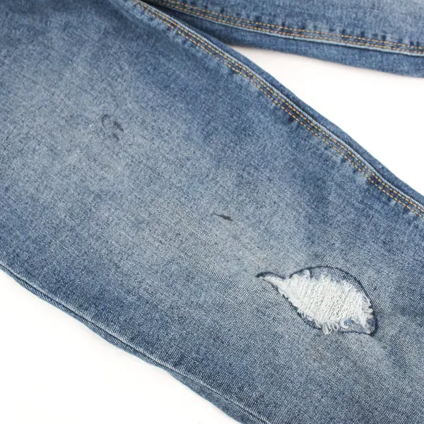 Jumping Beans Child's Size 12 Medium Wash Denim Overalls with Patches