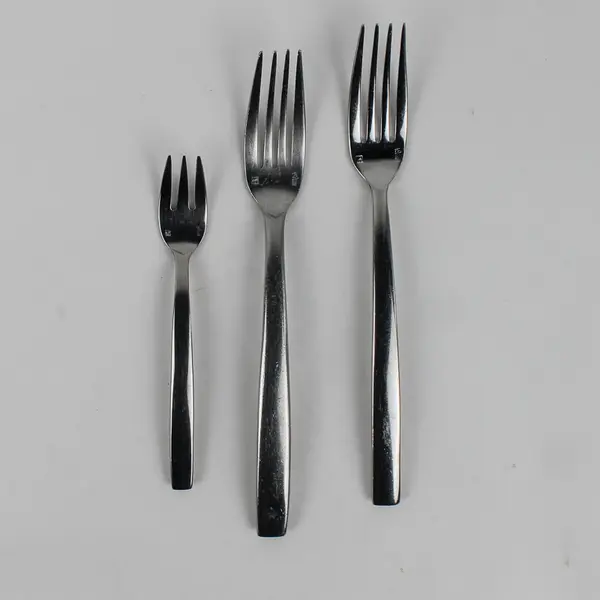 Lot of 3 Mikasa Unknown Pattern Stainless 2 Dinner Forks 1 Cocktail Fork