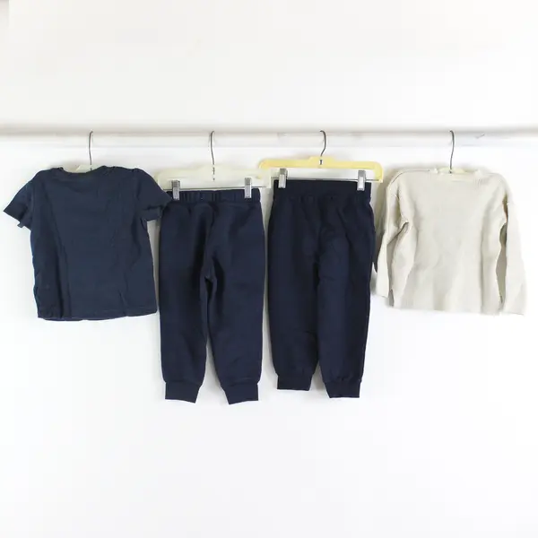 Lot of 4 Baby Boy Size 2 Years Sweaters and Sweat Set Mixed Lot Gap and CK