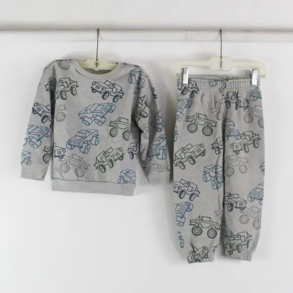 Lot of 4 Baby Boy's 3T Pajama Sets Matching Cocomelon and Garanimals