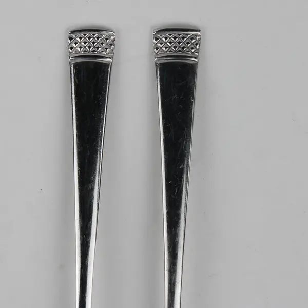 Lot of 3 Cuisinart Crescent Pattern 18/10 SS 1 Salad Fork 2 Oval Soup Spoons 