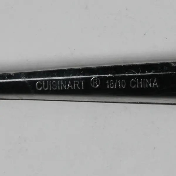 Lot of 3 Cuisinart Crescent Pattern 18/10 SS 1 Salad Fork 2 Oval Soup Spoons 