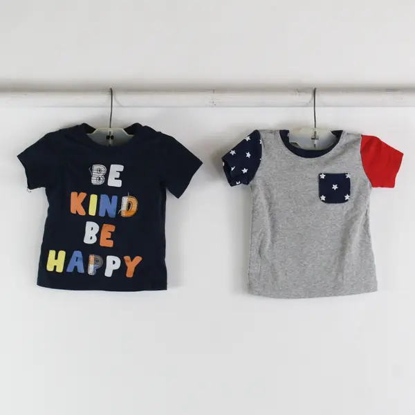 Lot of 4 Baby Boy's 24M 2 Short Sleeve Shirts and 2 Pairs of Shorts