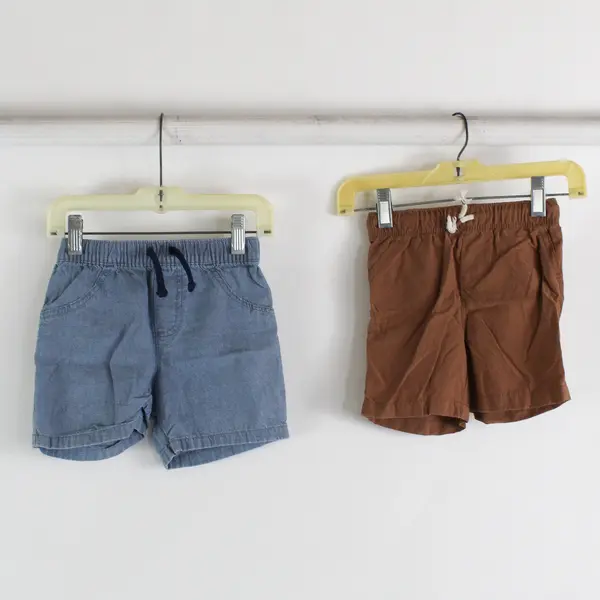 Lot of 4 Baby Boy's 24M 2 Short Sleeve Shirts and 2 Pairs of Shorts