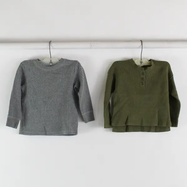 Lot of 6 Baby Boys 2T Long Sleeve Shirts and Sweaters Various Brands and Colors