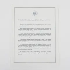 President Bill Clinton Biography Single Page Fact Sheet First Term