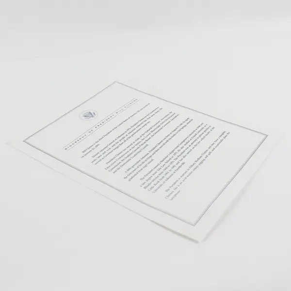 President Bill Clinton Biography Single Page Fact Sheet First Term