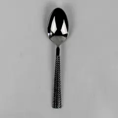 Cuisinart Basketweave Pattern 18/10 Stainless Oval Soup Spoon 6.75" Rare HTF