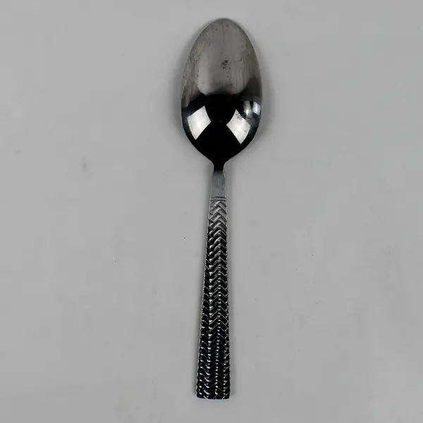 Cuisinart Basketweave Pattern 18/10 Stainless Oval Soup Spoon 6.75" Rare HTF