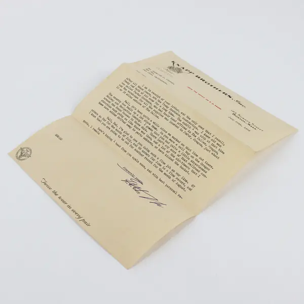 1938 ED Knapp Shoes Letter To Salesman Roderick Clancy Oregon Railroad Memories