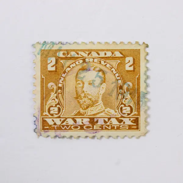 Lot Of 2 Canada 2 Cent WWI Inland Revenue War Tax Stamps Used Canceled