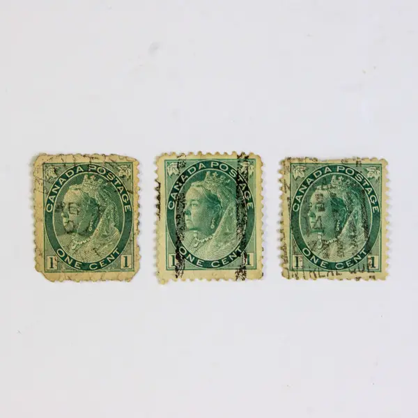 Lot Of 9 Canada Maple Leaf Queen Victoria Stamps 1/2/3/5 Cents Used