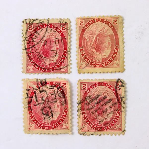 Lot Of 9 Canada Maple Leaf Queen Victoria Stamps 1/2/3/5 Cents Used