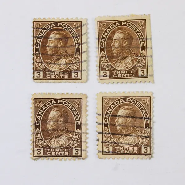 Lot Of 10 Canada King George V Admiral 1/2/3 Cent Stamps Used 