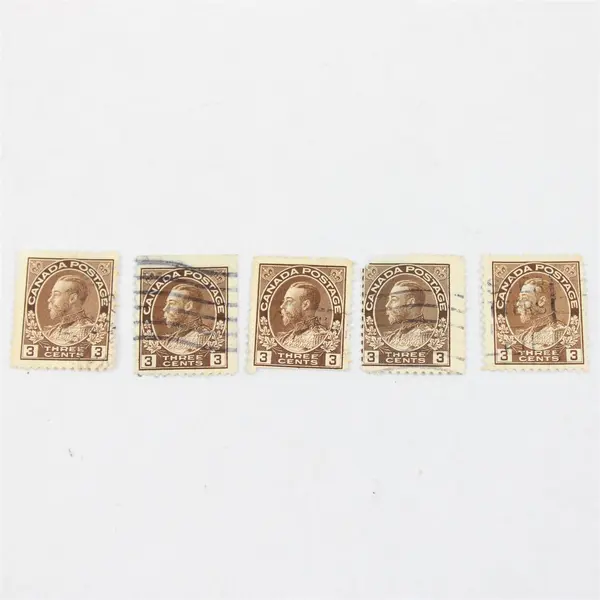 Lot Of 7 Canada King George V Admiral 2 Cent 3 Cent Stamps Used Canceled
