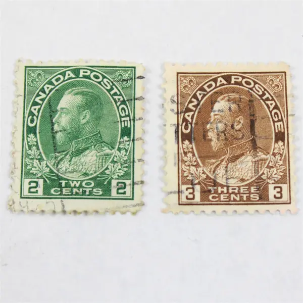 Lot Of 7 Canada King George V Admiral 2 Cent 3 Cent Stamps Used Canceled