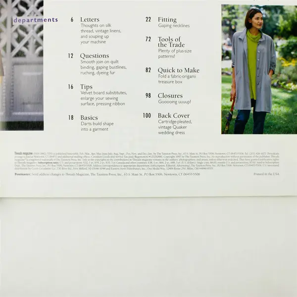 Vintage Lot of 6 Taunton's Threads Magazine Dec 1997 Thru Nov 1998 Complete