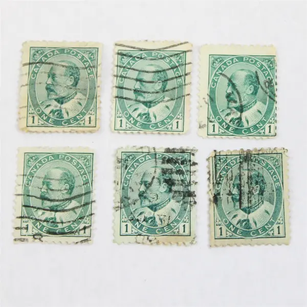 Lot Of 8 Canada King Edward VII 1 Cent 2 Cents Stamps Used