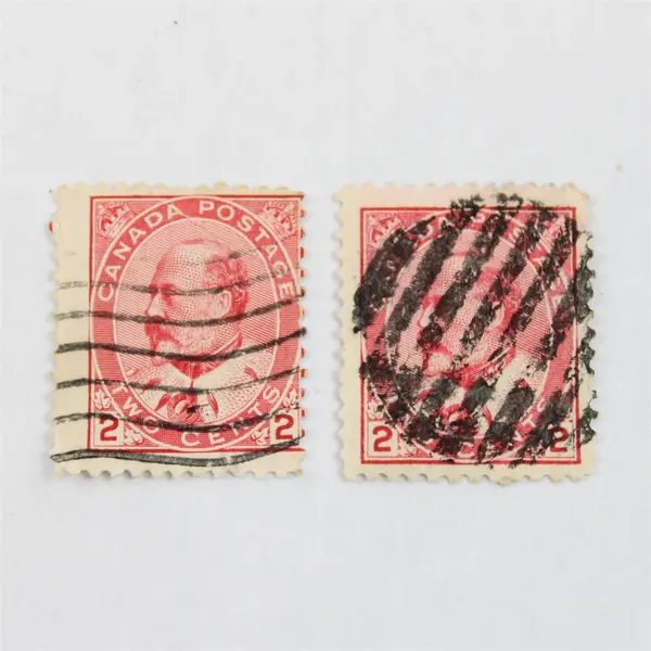 Lot Of 8 Canada King Edward VII 1 Cent 2 Cents Stamps Used