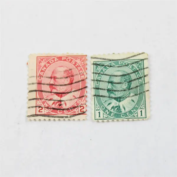 Lot Of 8 Canada King Edward VII 1 Cent 2 Cents Stamps Used