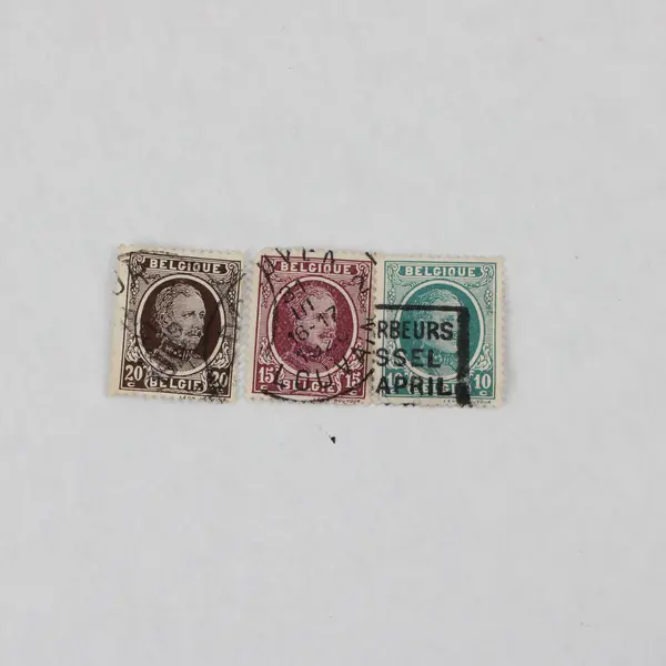 Lot Of 10 Belgium King Albert 3/5/10/15/20c Stamps Used