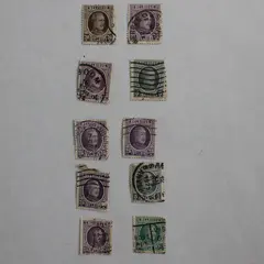 Lot Of 10 Belgium King Albert 5/10/15/20/25c Stamps Used