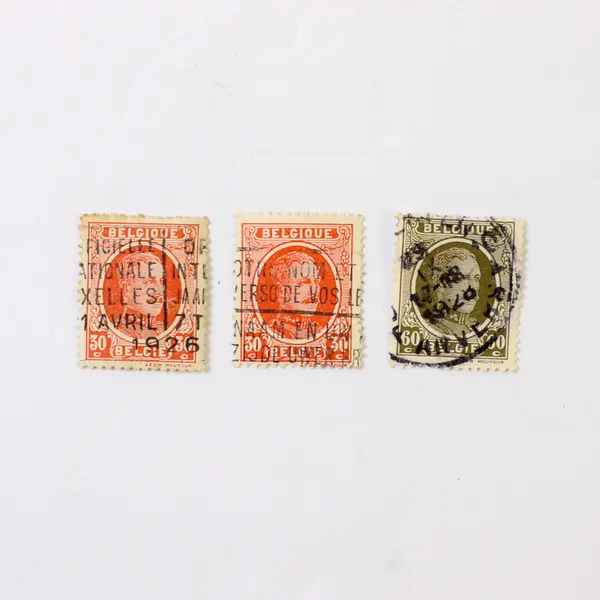 Lot Of 10 Belgium King Albert 30/40/50/60c Stamps Used Canceled