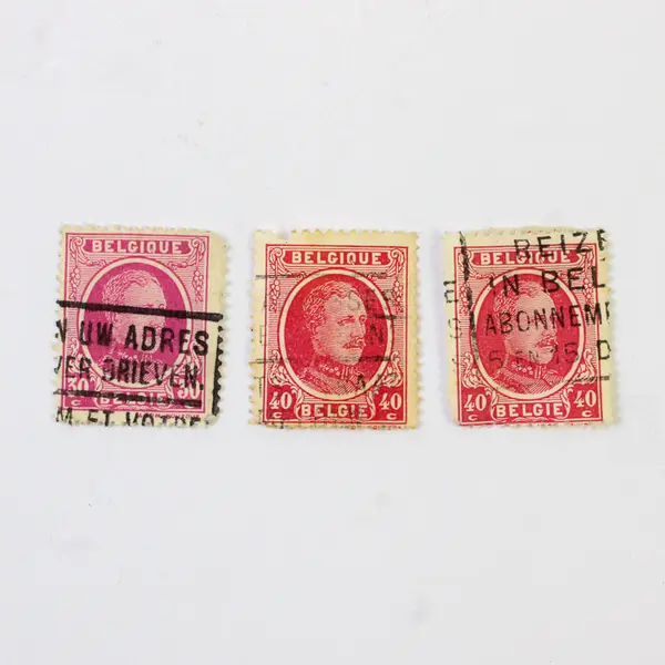 Lot Of 10 Belgium King Albert 30/40/50/60c Stamps Used Canceled