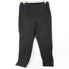 Tribal Women's 10 Black/Gray Stretch Pull-On Slimming Tapered Leg Dress Pants