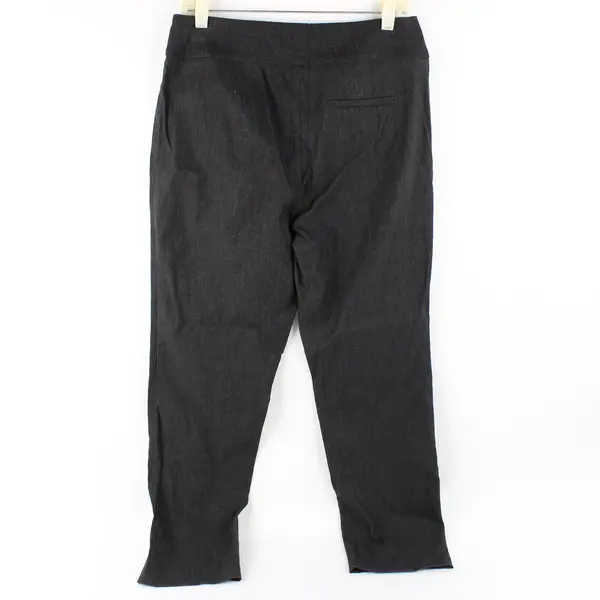 Tribal Women's 10 Black/Gray Stretch Pull-On Slimming Tapered Leg Dress Pants