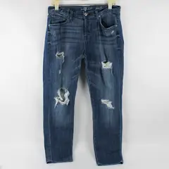 Seven 7 For All Mankind Women's 27 Josefina Skinny Boyfriend Distressed Jeans