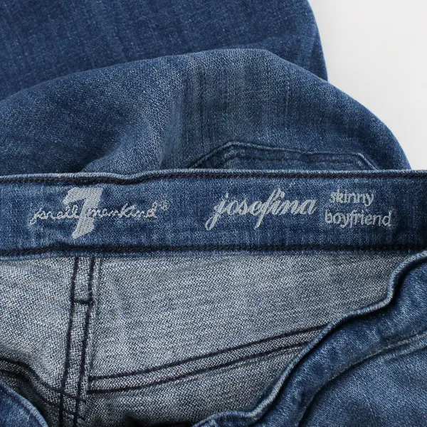 Seven 7 For All Mankind Women's 27 Josefina Skinny Boyfriend Distressed Jeans