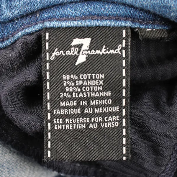 Seven 7 For All Mankind Women's 27 Josefina Skinny Boyfriend Distressed Jeans