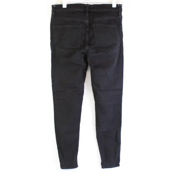 J.Crew Women's 30 Black Signature Stretch High Rise Skinny Denim Jeans