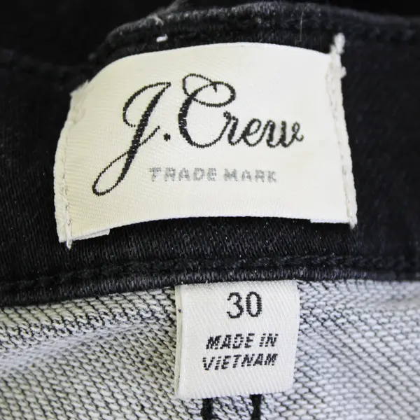 J.Crew Women's 30 Black Signature Stretch High Rise Skinny Denim Jeans
