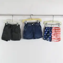 Lot of 3 Cat & Jack Baby Boy 4T Denim, Cargo, and Swim Shorts