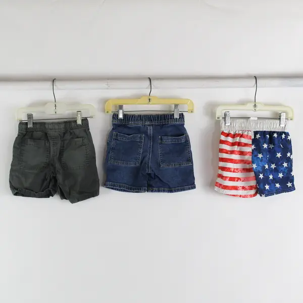 Lot of 3 Cat & Jack Baby Boy 4T Denim, Cargo, and Swim Shorts