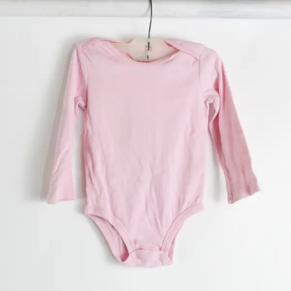 Lot of 2 Carter's Baby Girls 24M Set Pink Long Sleeve One Piece and Vest